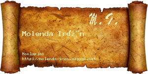 Molenda Irén névjegykártya